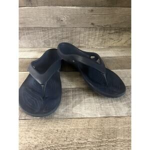 Crocs Kadee LL Flip Flop Thong Sandal for Women, Size 10US - Blue